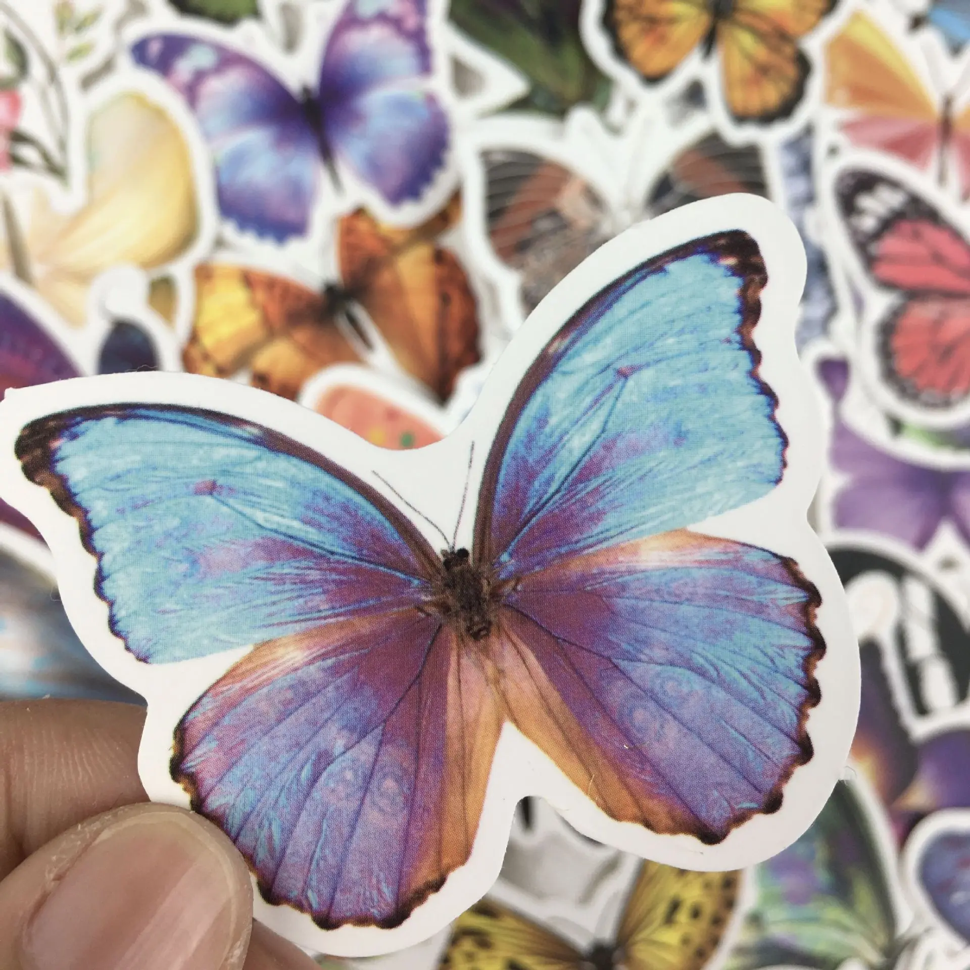 10/30/50pcs Butterfly Stickers Laptop Bicycle Guitar Skateboard Sticker Kid DIY Graffiti Waterproof Stickers Toy