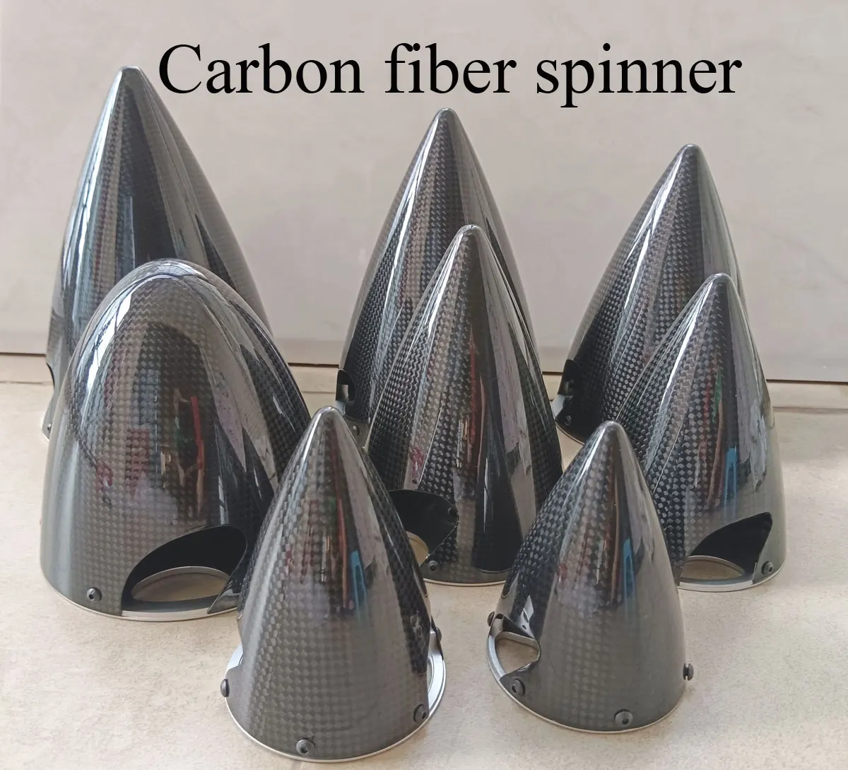 2 blades RC gasoline plane Carbon fiber spinners from  2,75in- 5.5inch