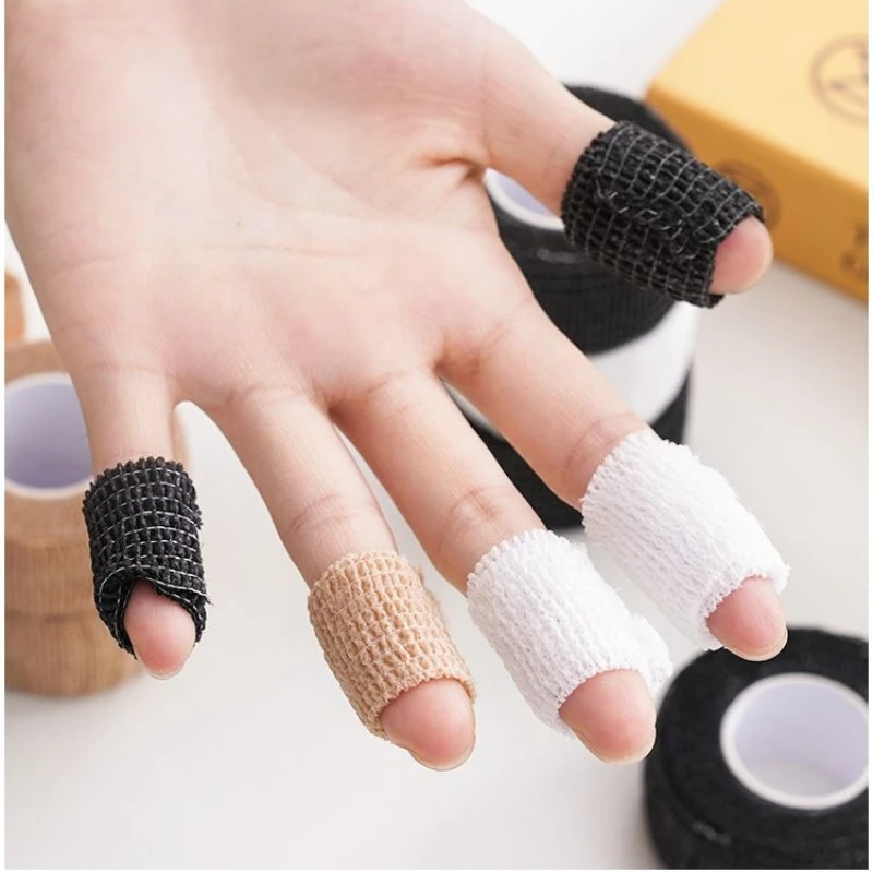 1 Roll 4.5m Self Adhesive Elastic Bandage Colorful Sports Wrap Tape for Finger Joint Knee First Aid Kit Pet Vet Tape