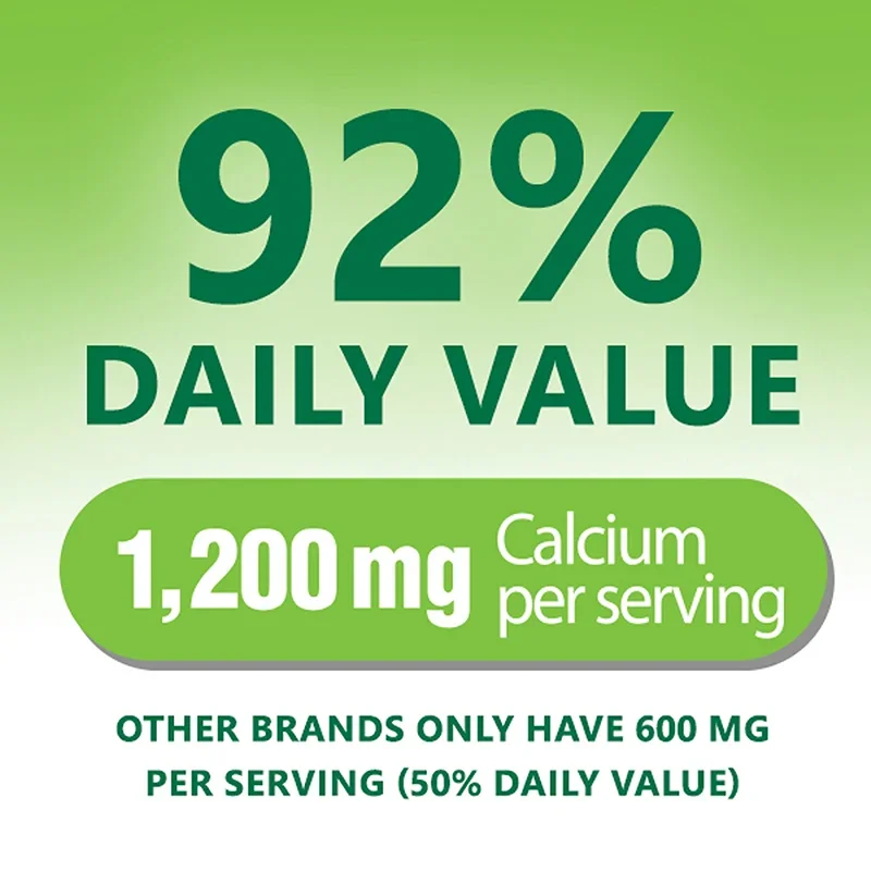 Calcium + Vitamin D3 Capsules - for Muscle Nerve Health Support Bone Density Teeth and Skin Heart Health