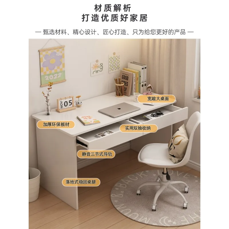 Custom computer desk drawer makeup table art table desktop cream home office desk notebook corner