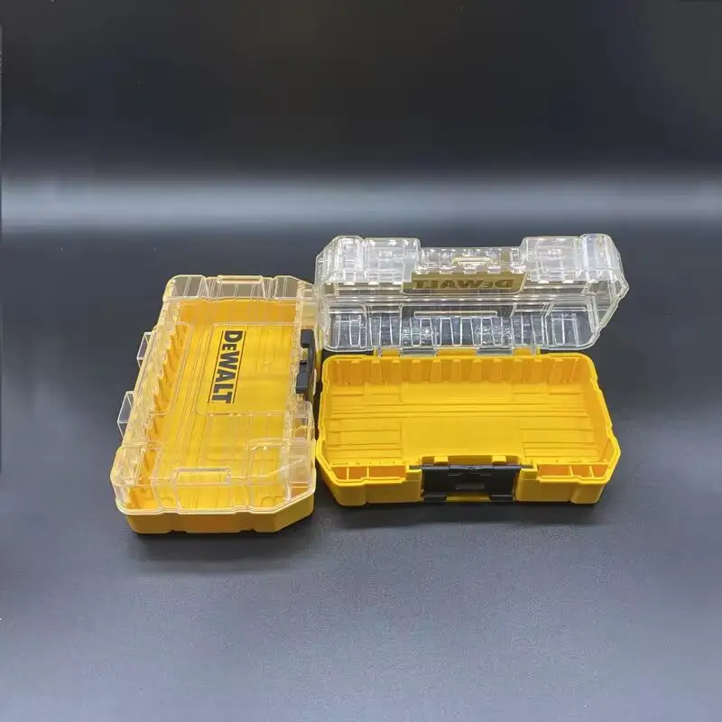 DEWALT TSTAK Medium Tough Case Transparent Cover Yellow Shell Mini Tool Storage Arrange Box Plastic High Hardness Durability