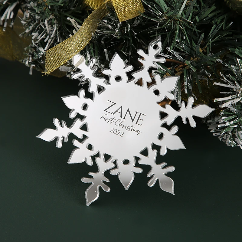 Snowflake Name Personalized Wood Ornament, Christmas Gifts, Custom Ornament, Personalized Ornaments, Christmas Decor 2023