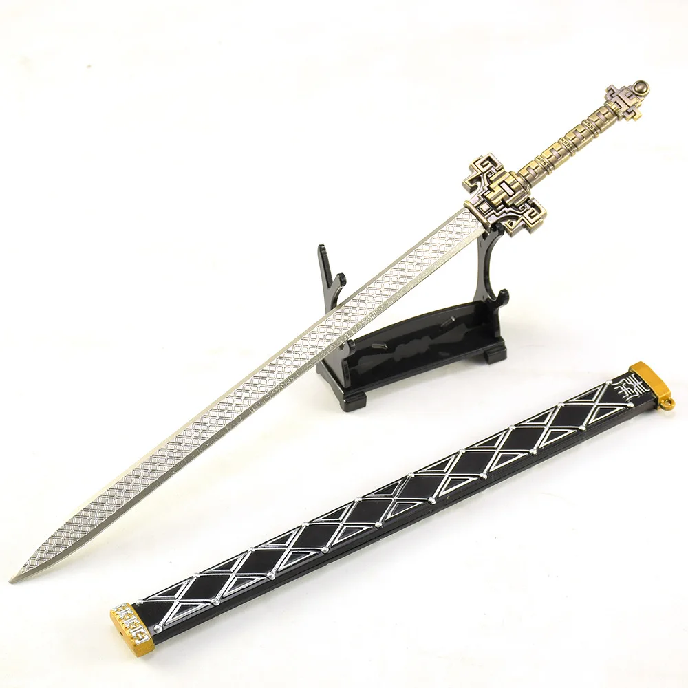 30 cm/11,81 in Qin Times Anime Periphere Waffe Modell Tianwen Schwert Ganzmetall Spielzeug Schwert Junge Geschenk Samurai Schwert ornament