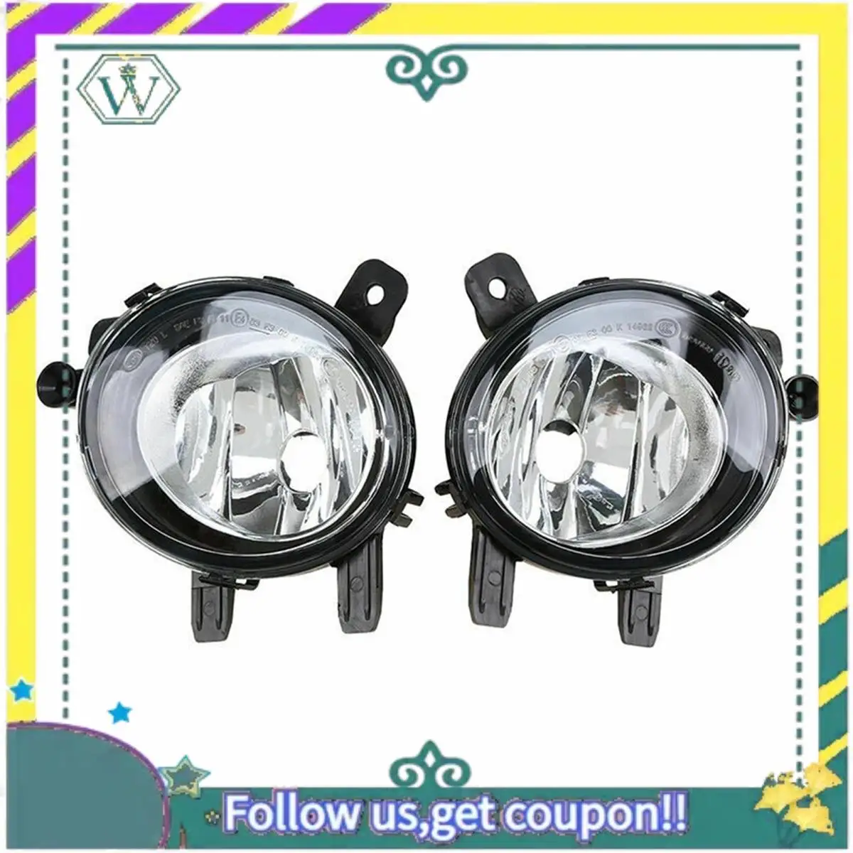 

A82U-Front Bumper Fog Lamp Light Cover 63177248911 63177248912 For BMW 1 2 3 4 Series F30 F31 F34 F35 2012-2016