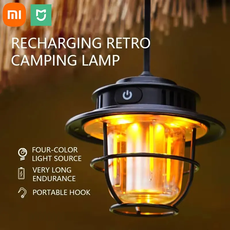 

Xiaomi MIJIA Outdoor Campsite Atmosphere Lamp Portable Waterproof Hiking Emergency Light Dimmable LED Hanging Tent Small Lamp