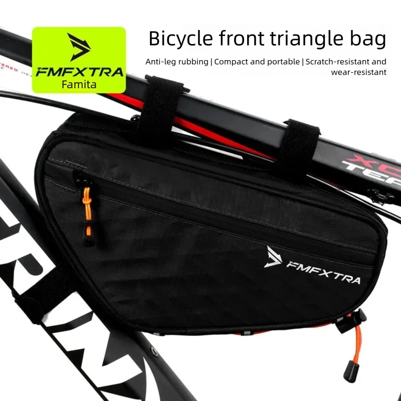 

FMFXTRA Bike Triangle Bag 1.7L, Waterproof Top Tube Bicycle Storage Bag with Reflective Accents