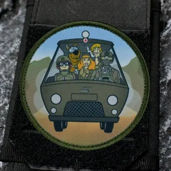 Parche táctico impreso del equipo de evacuación, emblema divertido con gancho y bucle, insignia de moral militar, brazalete, pegatinas para mochila Chevron