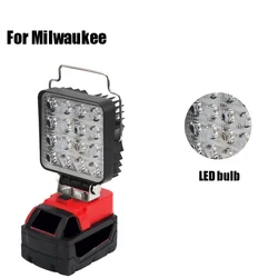 LED Lamp Work Light For Milwaukee 18V Batteries  Outdoor Lighting Work Lamp Camping Emergency Flood Lights Flashlight