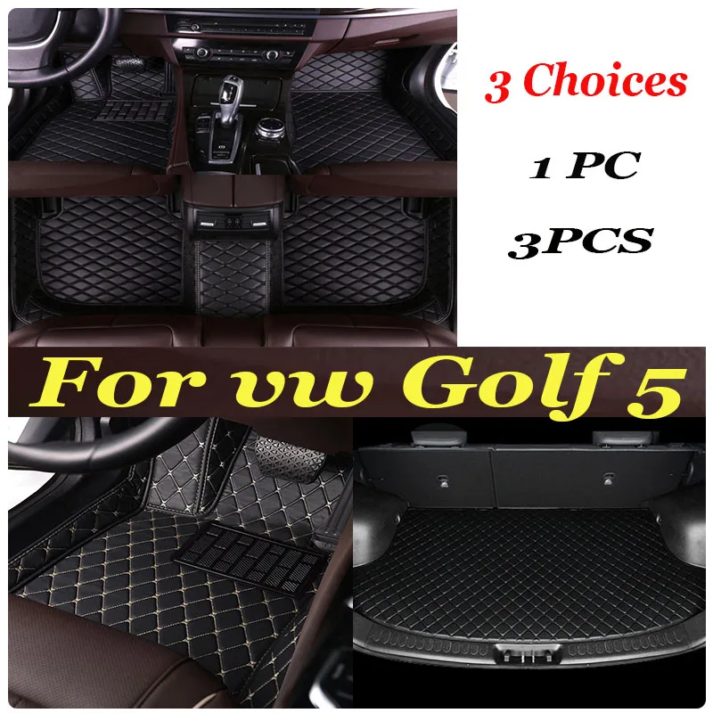 

Car Floor Mats For VW vw Golf 5 MK5 2008 2007 2006 2005 2004 Carpets Foot Pads Accessories Interior Rugs Replacement