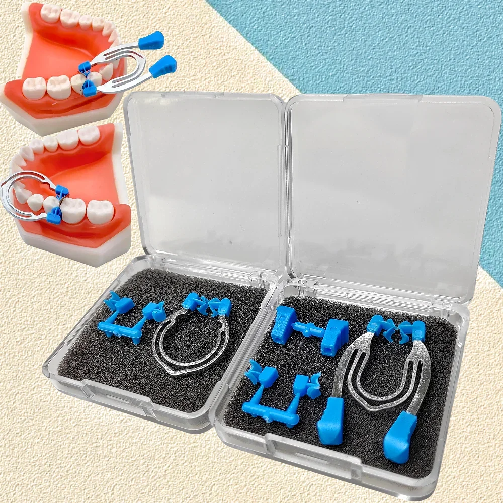 

Dental Matrix Band Clip Set - Metal Spring Clamp Rings, Sectional Matrix Clamps & Wedges for Dentist Lab Tools