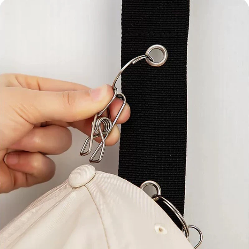 Hanging Metal Clips Hat Rack for Caps Display