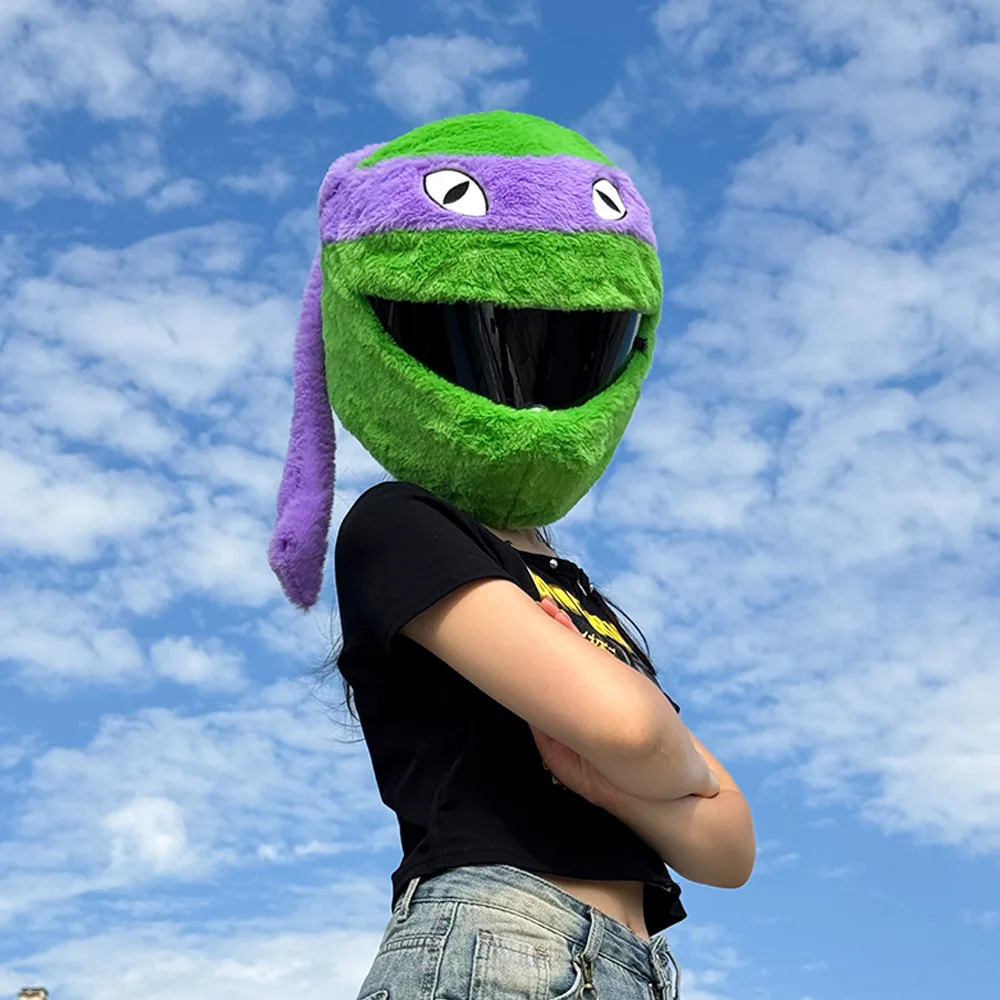Plush Animal Motorcycle Helmet Cover Personalized Funny Helmet Sleeve Motorbike Riding Decoration Helmet Accessories