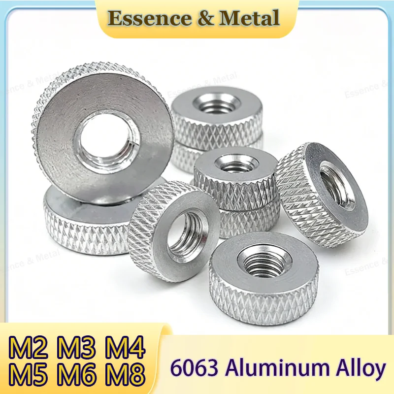 Aluminum Alloy Small Thumb Nut M2 M3 M4 M5 M6 M8 Anti-Slip Thumb Nut Small Thin Thumb Nut Suitable for FPV Remote Control Model