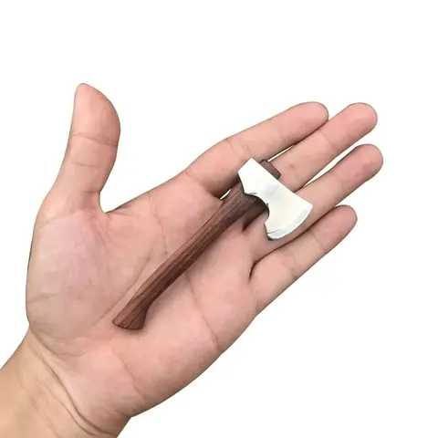 स्टेनलेस स्टील मिनी शार्प कुल्हाड़ी लकड़ी के हैंडल फिक्स्ड ब्लेड ईडीसी चाकू आउटडोर कैम्पिंग उपयोगिता पॉकेट चाकू जीवन रक्षा के लिए हाथ उपकरण 10 best sales कुल्हाड़ी चाकू - №3