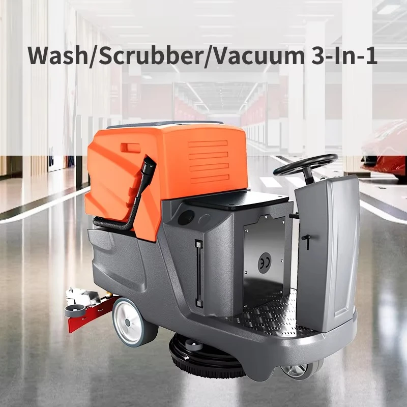 Electric Ride-On Industrial Floor Scrubber Burnishing Machine with Cold Water Cleaning 1 Year Warranty 220V 800W Car Wash