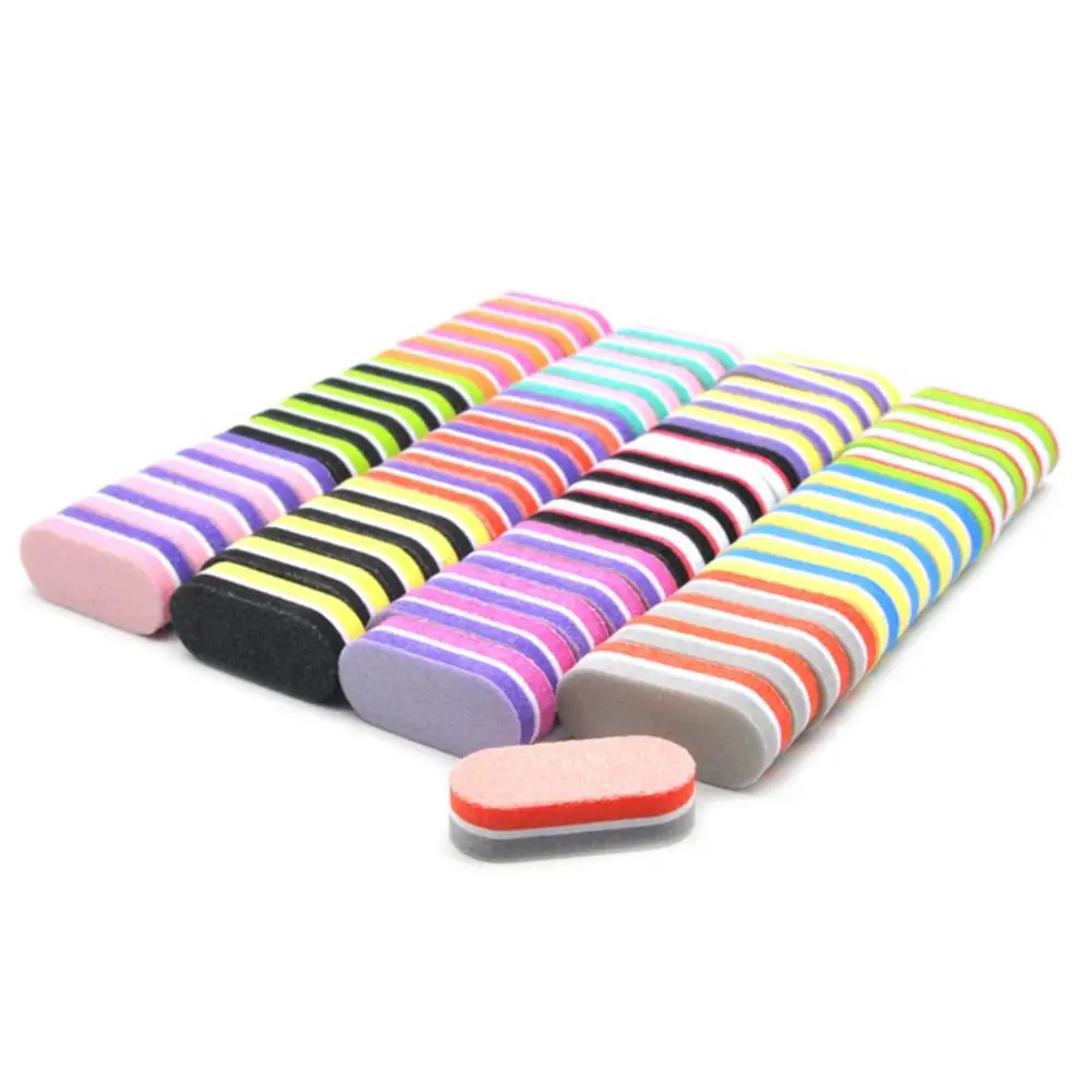 5/10pcs Mini Nail File Blocks Colorful Sponge Double Sided Disposable Nail Equipment Accessories Buffer Manicure Tools