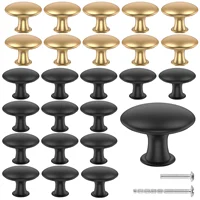Juego de 25 uds de perillas de cajón, manijas de gabinete de aleación de Zinc, perillas de tocador doradas a prueba de herrumbre con tornillos, tirador de cajón decorativo, muebles