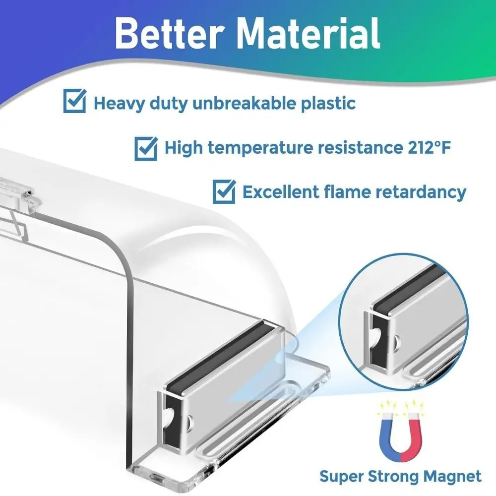 Retractable Magnetic Air Conditioner Vent Deflector Anti-Direct Blowing Plastic AC Vent Deflector Transparent Adjustable