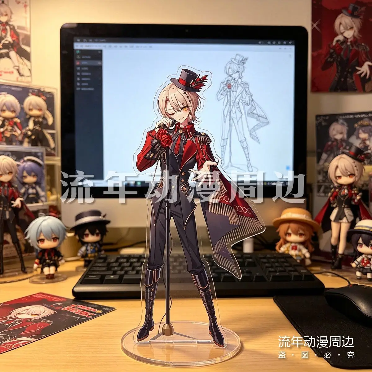 15cm ‌Anime Doujin Stand Figure Magical Girl Witch Trial Acrylic Model Plate Cosplay Collection Desktop Decor Gifts New TTA