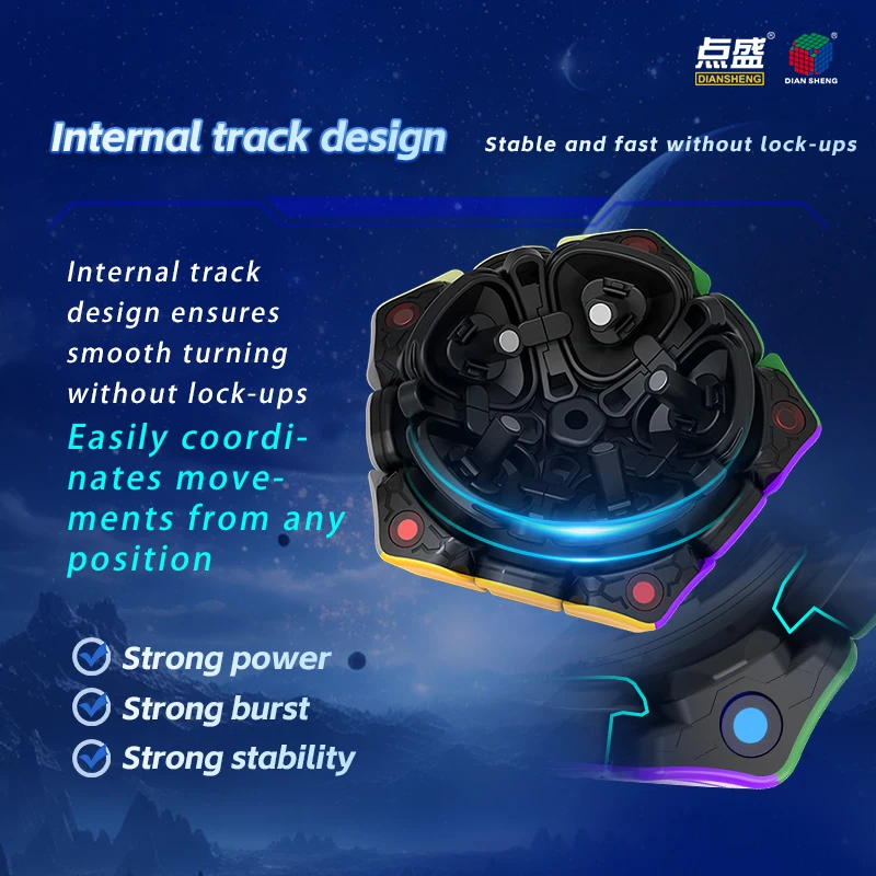 Diansheng ลูกบาศก์มายากลแม่เหล็กขนาด35เมตร, ลูกบาศก์มหัศจรรย์3x3 dodecahedron ปริศนาความเร็วระดับมืออาชีพ12หน้าของเล่นเด็ก speedcubo magico