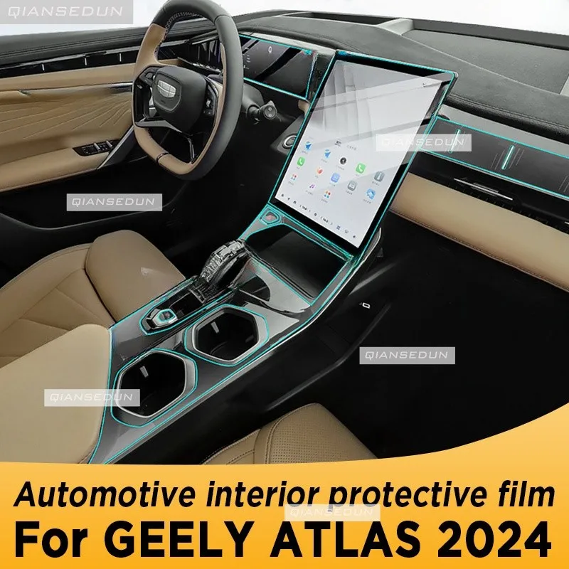 Automotive Interior Screen  Protective Film stickers Anti-Scratch Accessories for GEELY Atlas 2024 Gearbox Panel Navigation