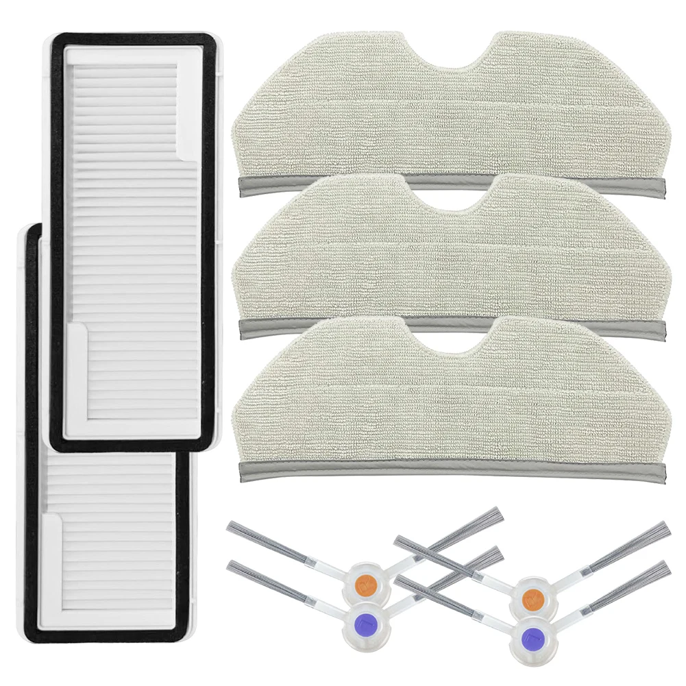 9pcs Filter Mop Cloth Side Brushes For Narwal For Freo for X for Ultra & For Freo for X Plus / for k1 Vacuum Cleaner Accessorie