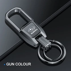 Metal Car Emblems Keychain Key Ring Chain Anti-Loss Keyring Pendant For Subaru STI Forester Impreza Legacy Outback WRX Crosstrek