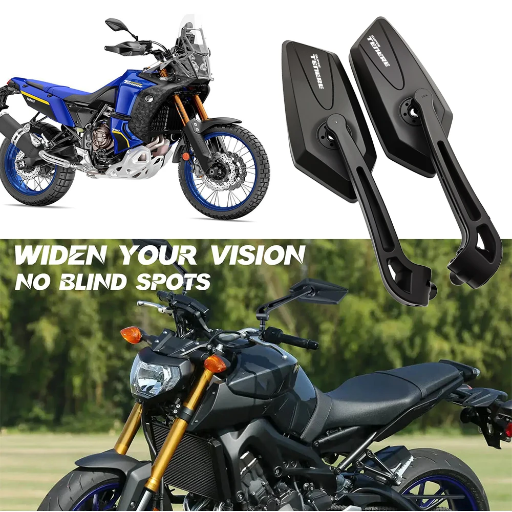 Foldable Motorcycle Rearview Mirror Anti-vibration Anti-glare For SuperTenere 700 SuperTenere125 Super Tenere250 300 400