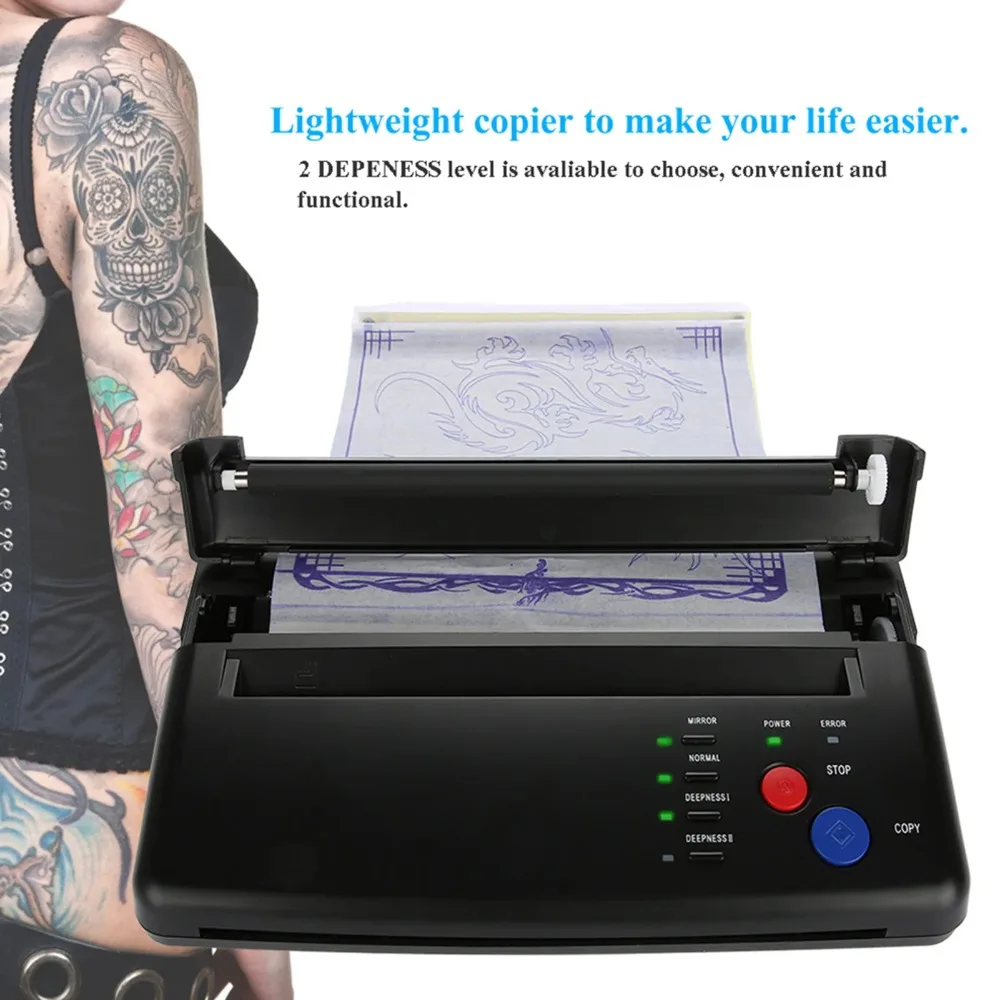 

Professional Thermal Printers New Tattoo Stencil Transfer Machine Tattoo Photos Stencils Copier Drawing Tools