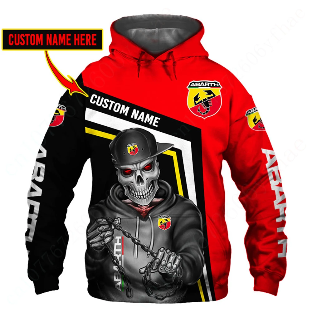 Abarth Harajuku 3D-Druck Sweatshirt lässige Hoodies für Männer Frauen Unisex Kleidung Essentials Pullover Anime Zip Hoodies Top