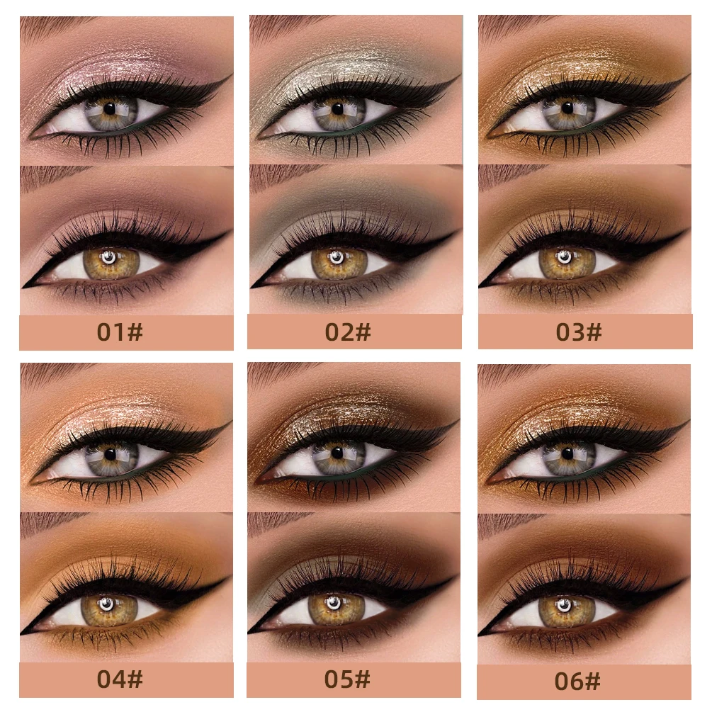 QIBEST-sombra de ojos líquida con purpurina de doble cabeza, contorno, colorete, pigmento, gusano de seda, brillo, mate, Natural, sombra de