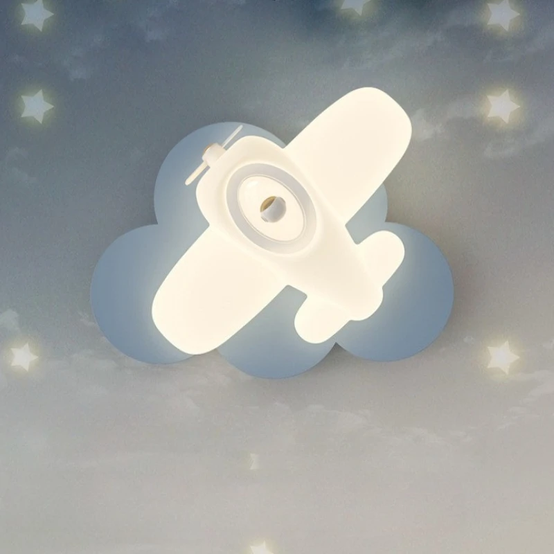 Modern Cute Cartoon Stylish Wall Lamps Art Lovely Simplicity Airplane LED Light for Chidren's Bedroom Home Decoration Chandelier