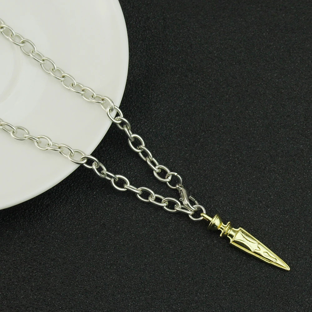Anime Fate Stay Night Bridal Pendant Necklace Gold Color Trendy Metal Accessories Jewelry For Women Man Accessories Gifts