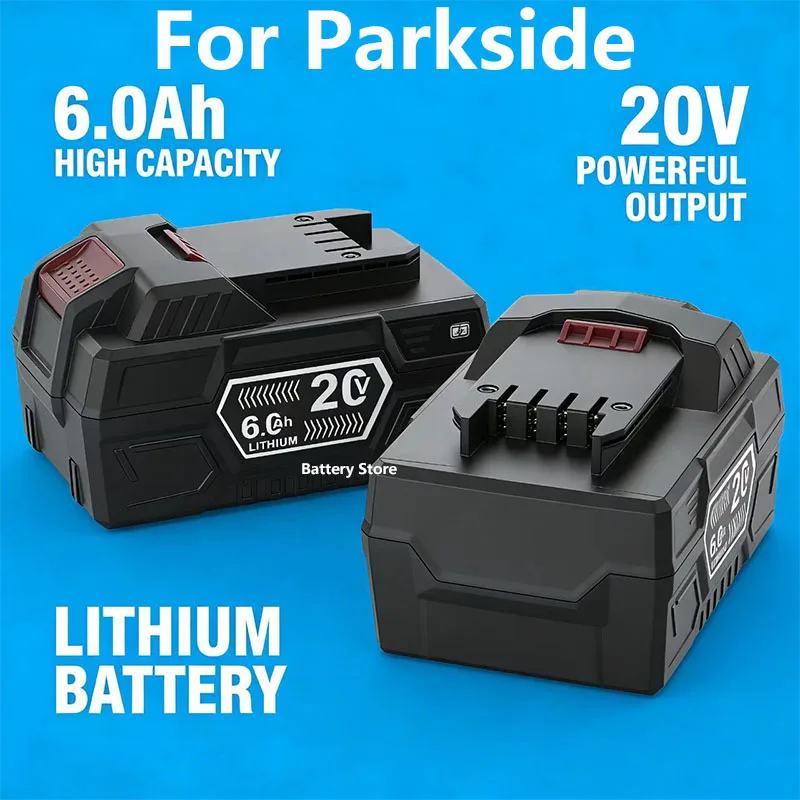 For Parkside 20V full range electric tool battery PAP B1 B3 hand drill battery A3/ PAP 208 A1 4.0Ah 6.0Ah lithium-ion battery