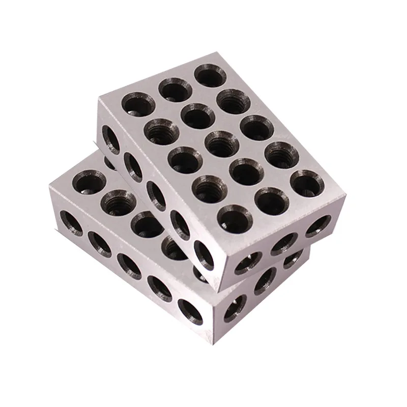 2pcs Hardened Steel 1-2-3 Precision Matched Machinist 123 Milling Tool 23 Holes 25-50-75mm block gauge