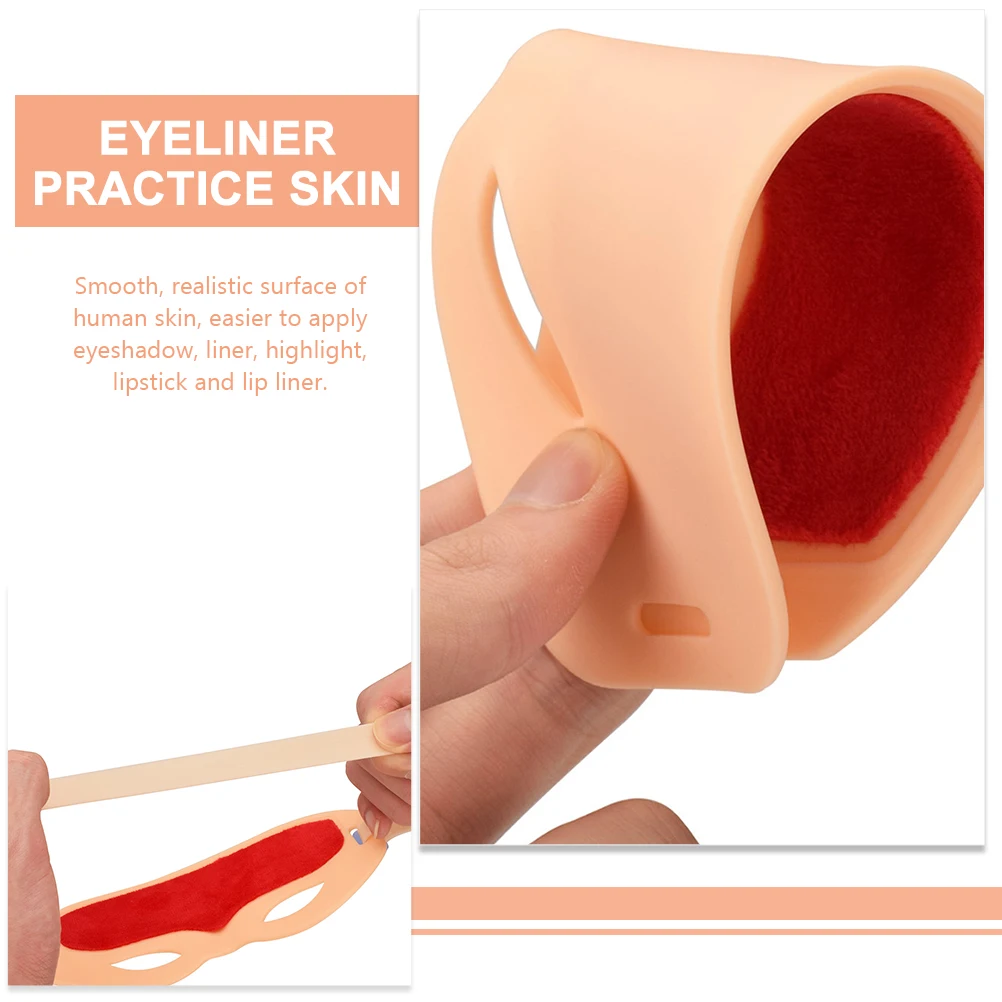 

Thick Orange Silicone Anti- Sweat-Absorbing Practice Skin Fake Eyebrow Mannequin for
