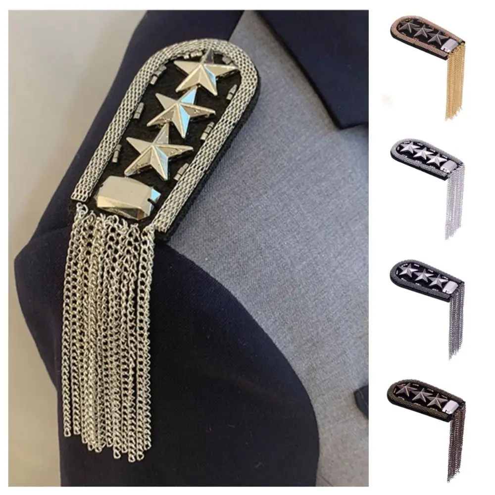 Armband Epaulet Tassel Chain Shoulder Board Brooch Punk Fringe Shoulder Mark Alloy Cool Epaulette Girl