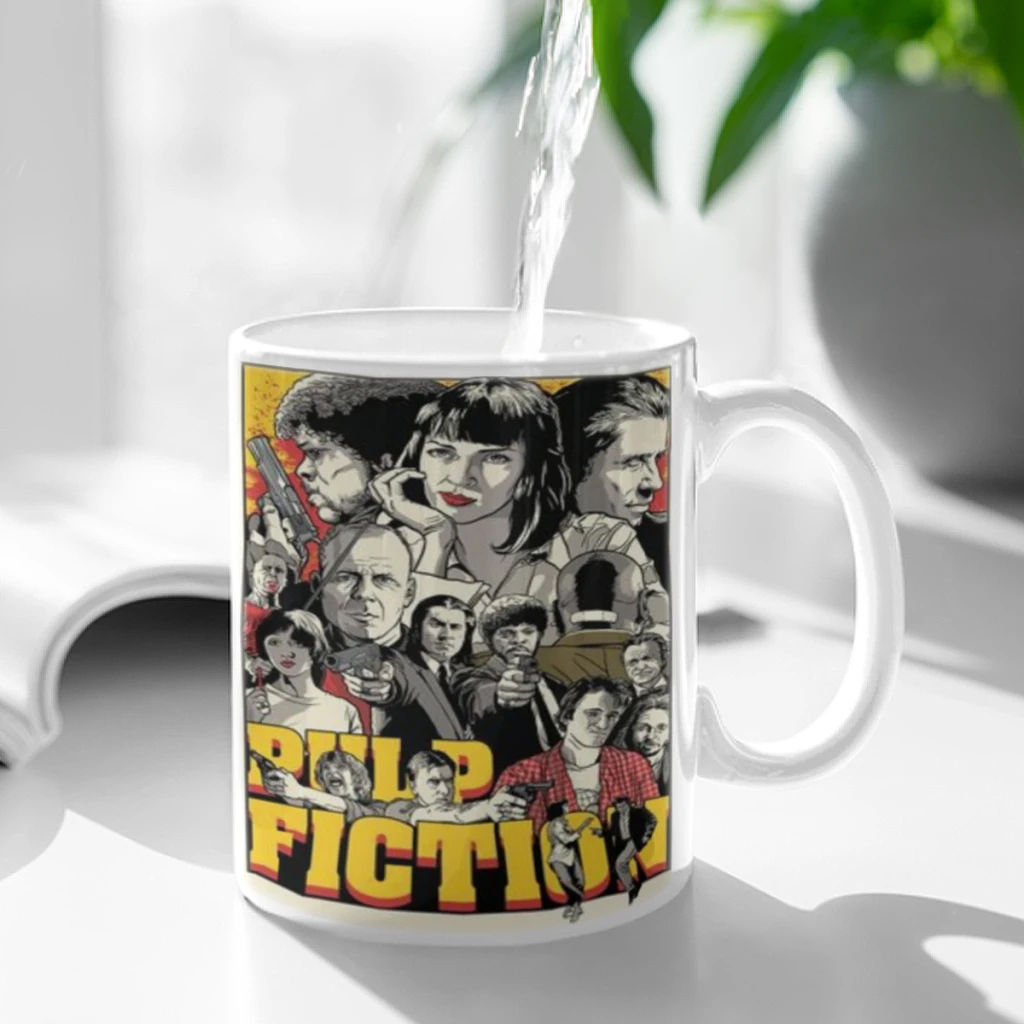 Pulp Fiction Classic Vintage Coffee Mug Tea Cup 11oz Coffee Cup Funny Birthday Gifts for Women and Men Ceramic Mug Cup