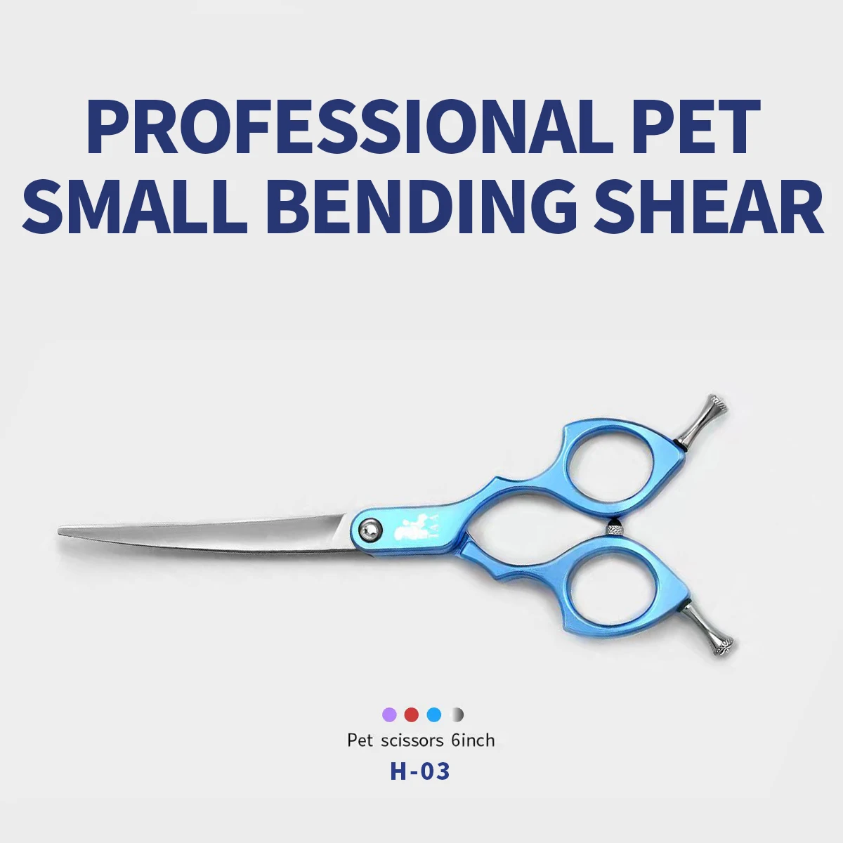 

Professional pet grooming scissors taa it small curved scissors H03 dog cat face rounding and hair removal with