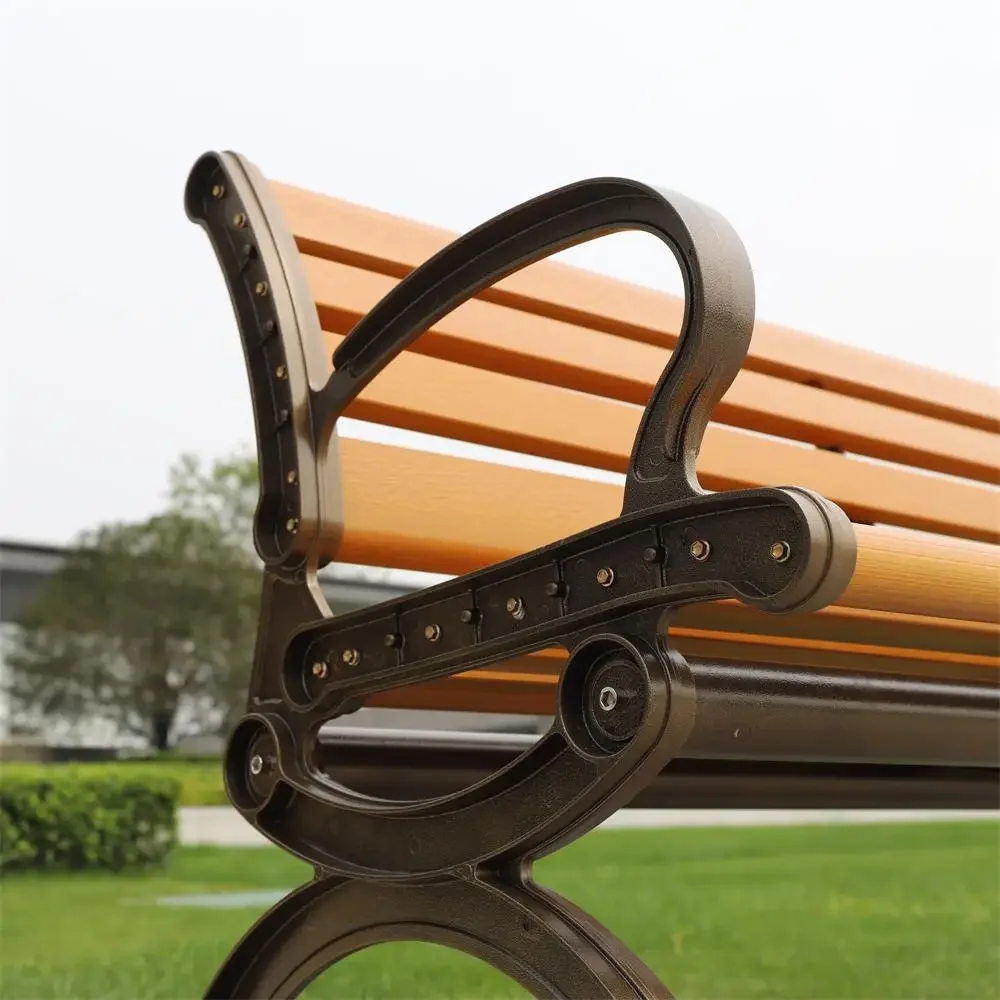 Metal Wooden Benches Seating Outdoor Patio Furniture For Park