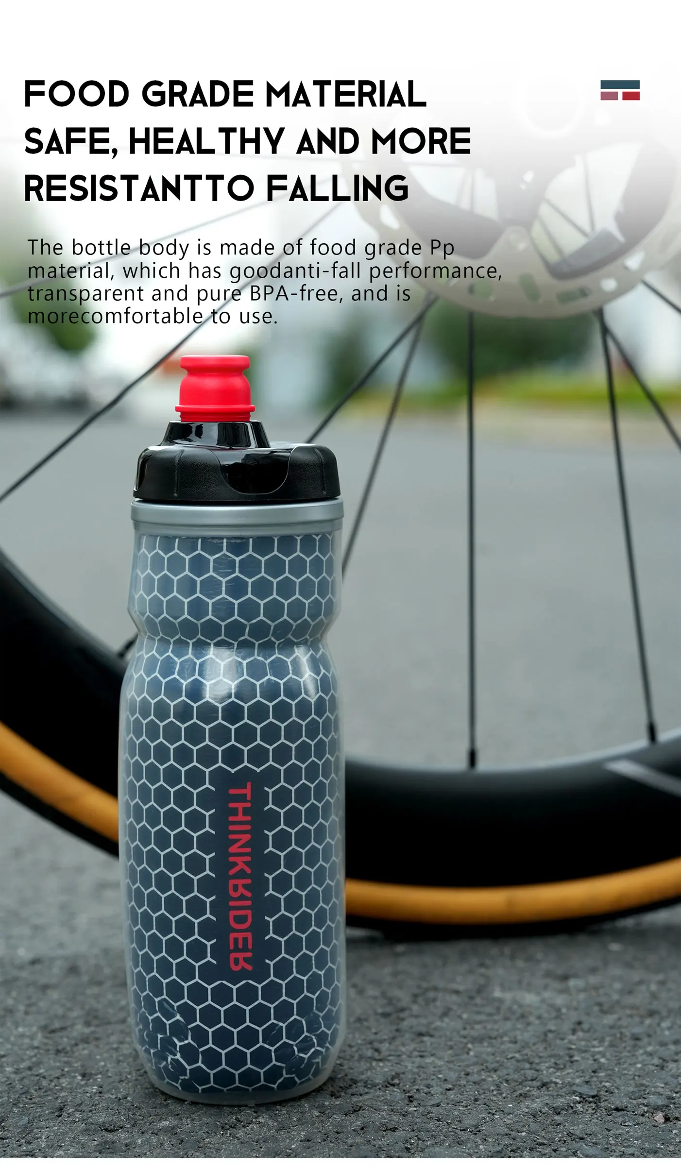 ThinkRider 620ML Cycling Keep Cold Bottle MTB Road Bike Portable Cup Lightweight Outdoor Water Bottle Bike Accessory_maomaolike.com