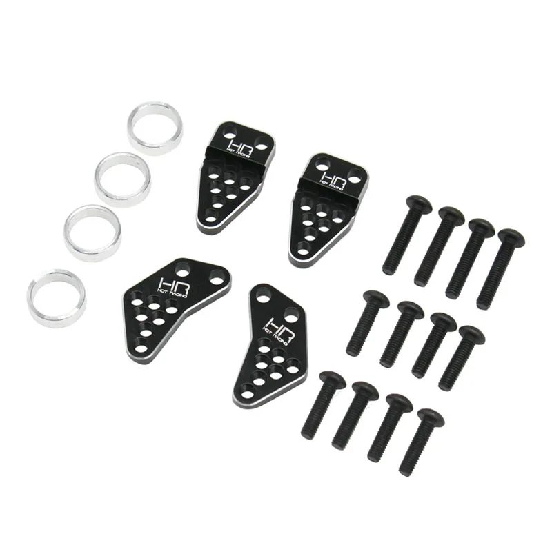 HR AUTB28M01 Black Alum Lower Shock Lift 8.5-18mm Offset Front Capra 1.9 UTB, 4 Mounts+Hardware