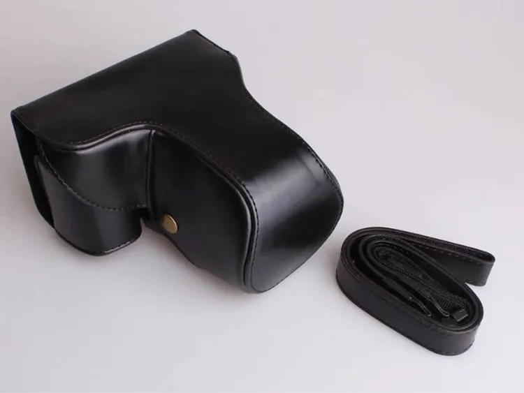 Camera Video Bag PU Case Shoulder Strap for Sony NEX-7 NEX7 NEX-F3 (Fit E-mount 18-55mm Lens)