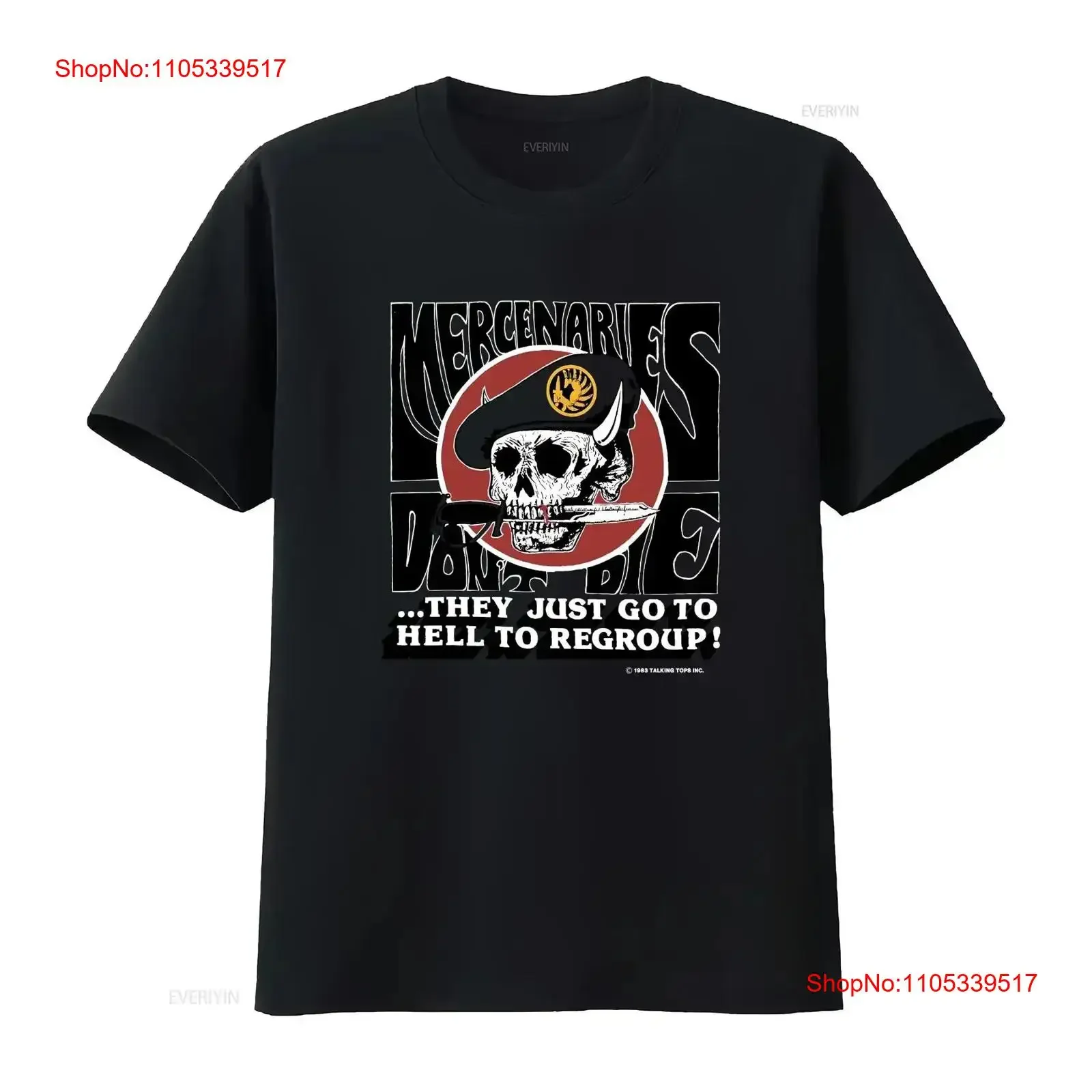 Vintage 1983 Mercenaries Don t Die Shirt Large They just go to hell regroup long sleeves Washed graphic Comfortable vintage