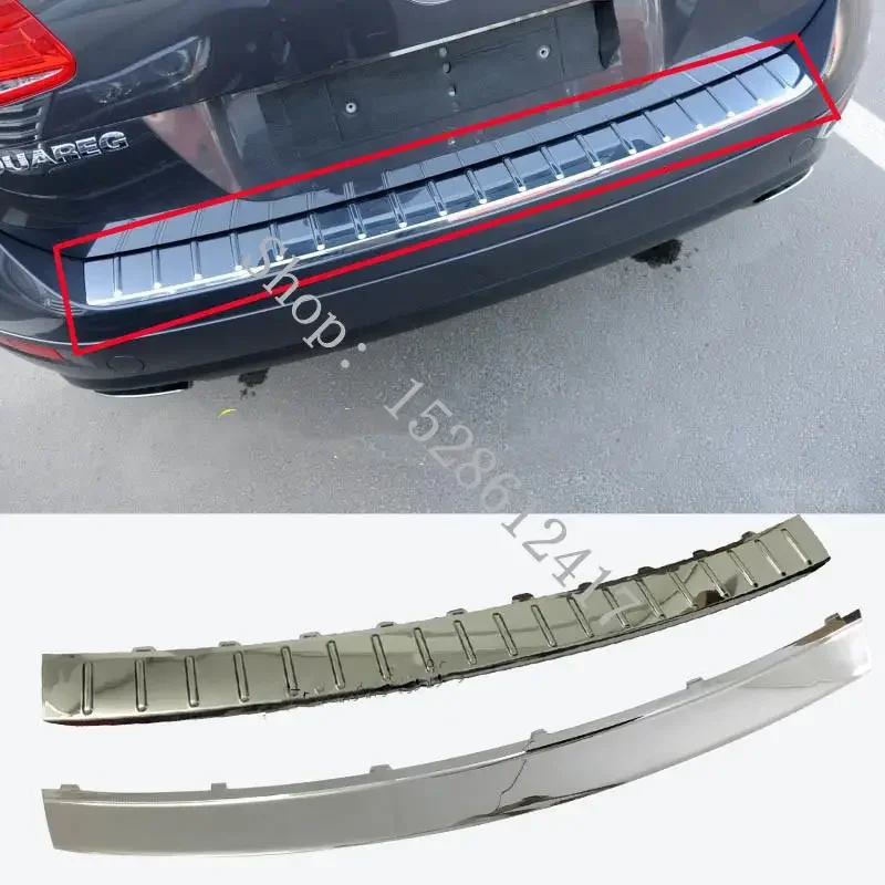 

For Volkswagen VW Touareg 2004-2018 Car Accessories bumper Protector ABS Chrome Rear Bumper Protector Sill Trunk Tread Plate