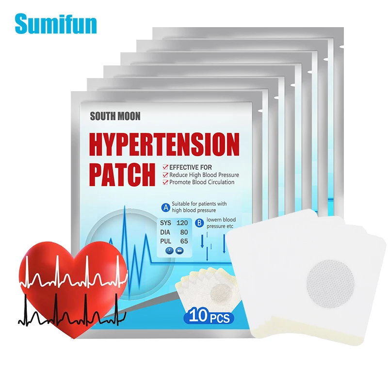 

50/100pcs Anti Hypertension Patch Control High Blood Pressure Clean Blood Vessel Reduce Sugar Diabete Herbal Plaster Health Care