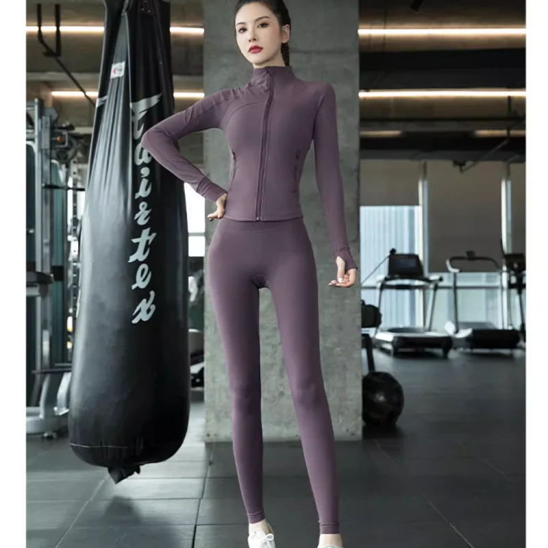 

Женский комплект для йоги: элитный спортивный топ с длинным рукавом для утренних пробежек