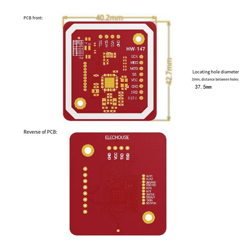 Fufu novo módulo sem fio pn532 nfc rfid v3 kits de usuário leitor escritor modo ic s50 cartão pcb antena i2c iic spi hmu