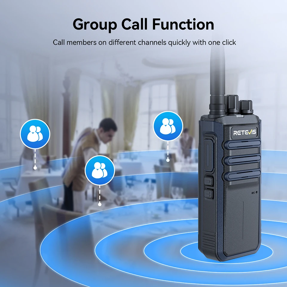 Retevis RT86A Walkie-Talkie, professionell, große Reichweite, lange Akkulaufzeit, langlebig, 2500 mAh, Zwei-Wege-Radio für Outdoor-Geschäfte – Detail 13